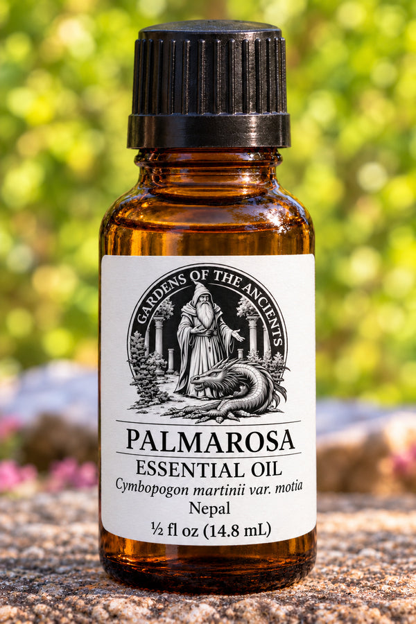 Palmarosa Essential Oil – Cymbopogon martinii var. motia Nepal – GARDENS OF THE ANCIENTS®