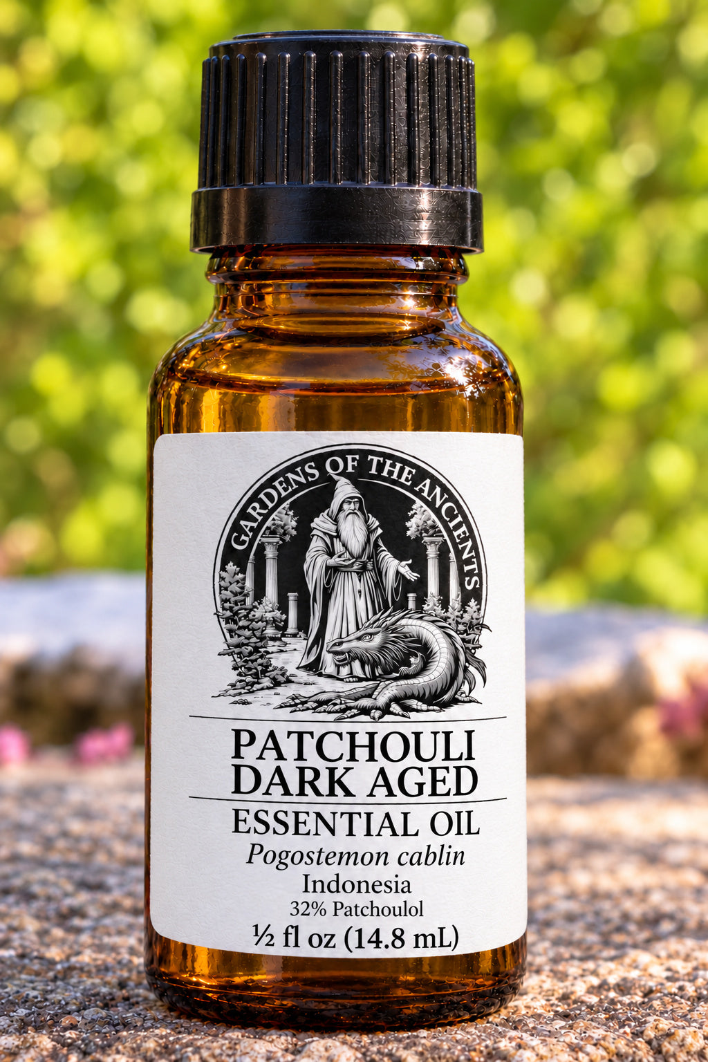 Patchouli Essential Oil Dark Aged – Pogostemon cablin Indonesia 32% Patchoulol – GARDENS OF THE ANCIENTS®